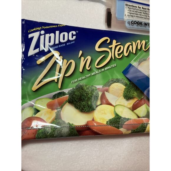Ziploc Zip N Steam Medium Bags Microwave Steam - 1 New And 1 Partially Used - Picture 2 of 5